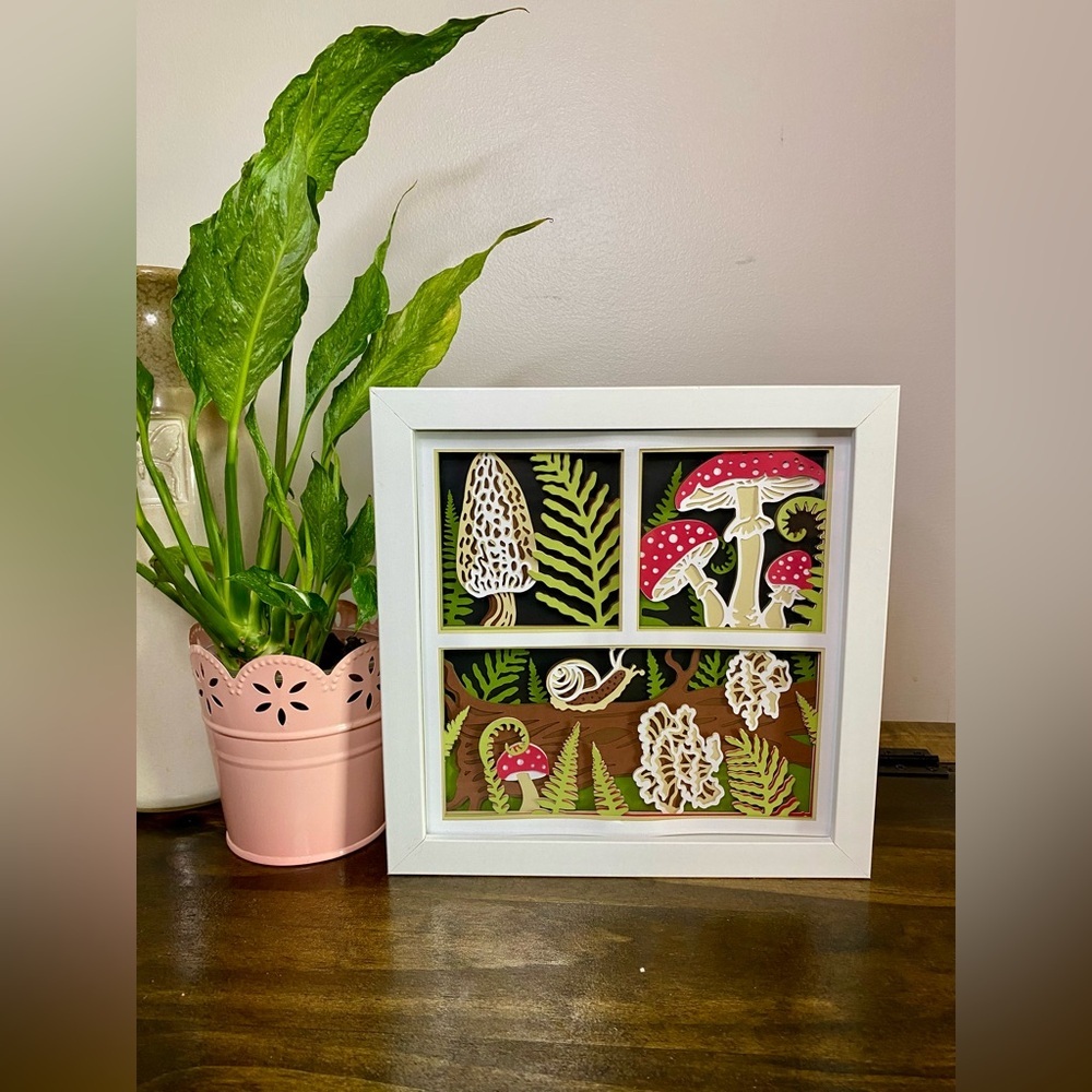3D Mushroom Shadowbox
